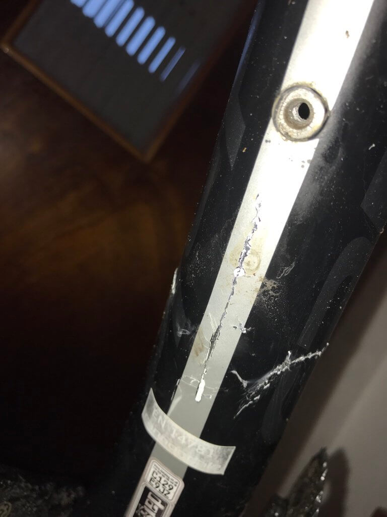 Broken bike frame