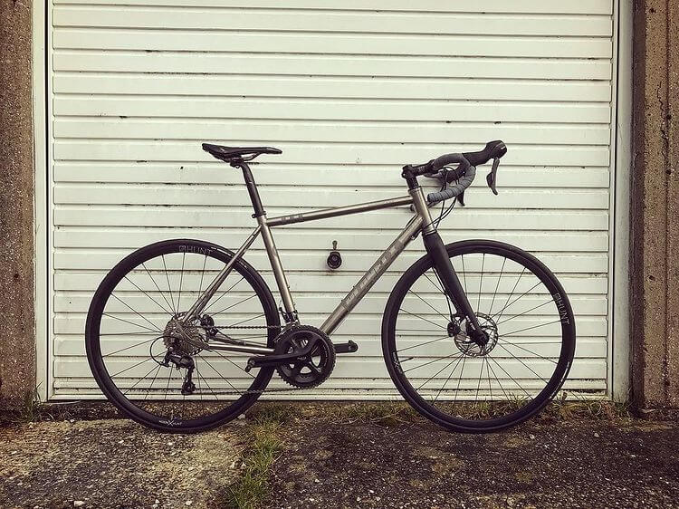 Bike outside a garage